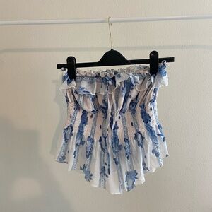 Urban Outfitters - Floral Strapless Top size small!